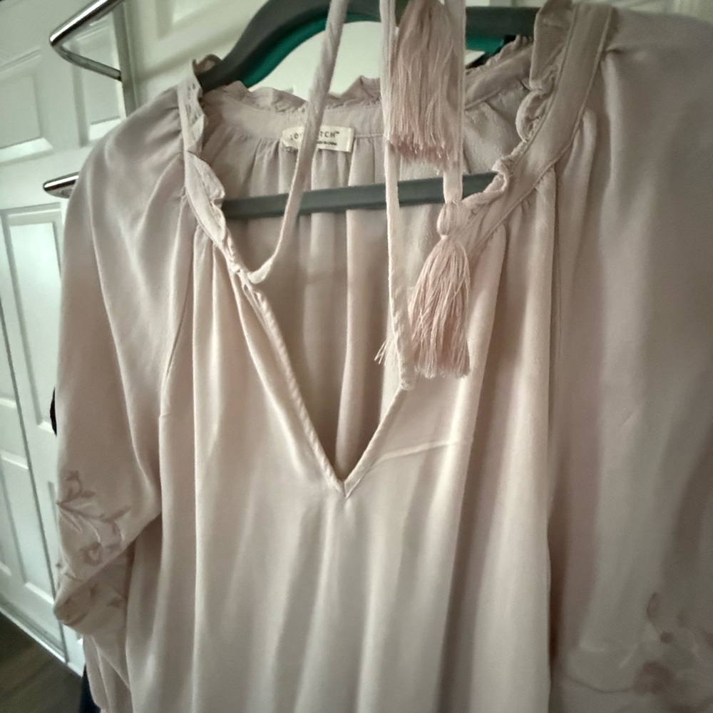 Lovestitch Light Pink Blouse with Tassel Detail